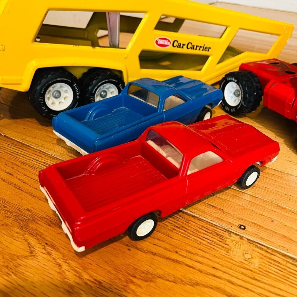 Vintage 1970's Mighty Tonka Pressed Steel 34" Car Carrier Transporter #3991 - Picture 3 of 16
